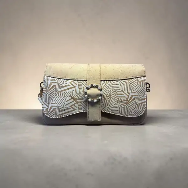 Sac à main femme beige en liège végétal – Création artisanale française