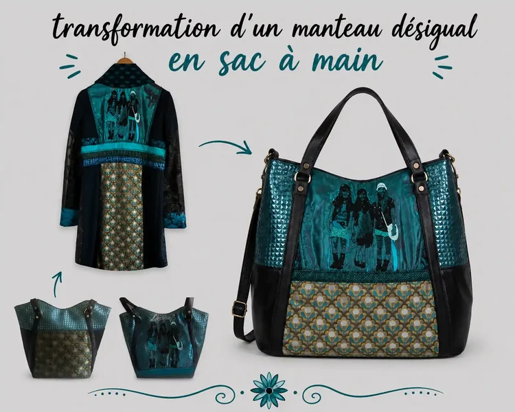 Transformation du manteau en sac à main