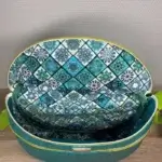 sac banane vert effet crocodile avec double fermeture zip doré vue intérieure