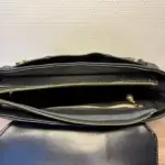 sac à main pour femme en cuir écologique haut de gamme noir.