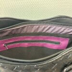 sac cabas similicuir violet et noir. Sac de cours. Sac de travail.